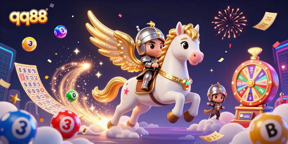 Play exciting games on qq88 with a dynamic array of colorful lottery elements and a cosmic adventure theme.