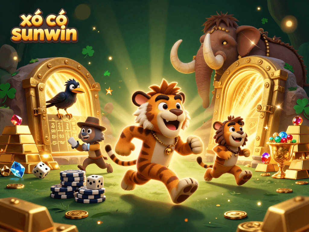 Engage with xổ số sunwin through lively characters and dynamic elements in a vibrant casino scene.