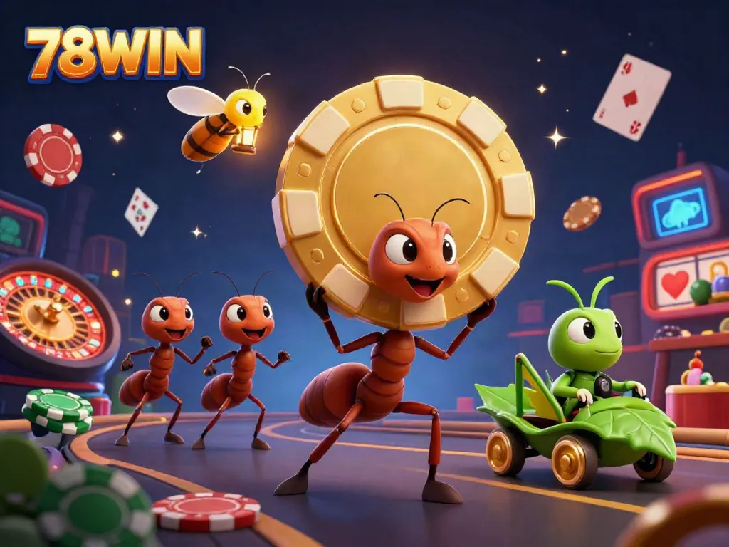 Experience 78WIN's vibrant live casino atmosphere with dynamic characters on a thrilling heist adventure.