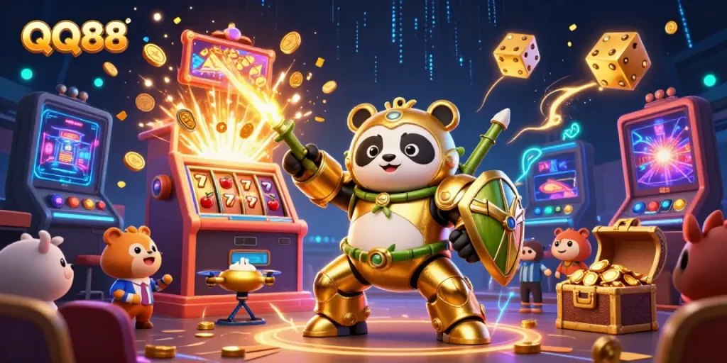 Experience thrilling gameplay at QQ88 with dynamic casino elements and a vibrant atmosphere.