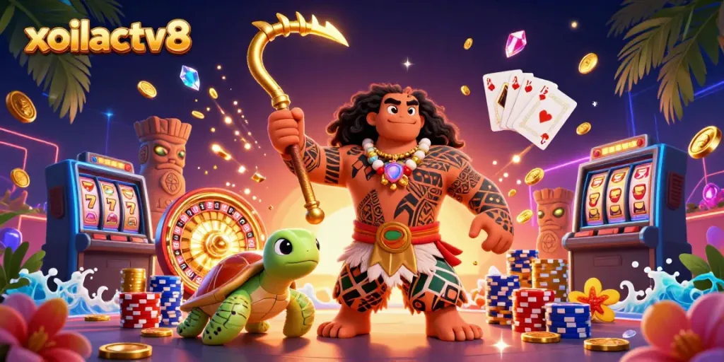 Experience excitement with xoilactv8 featuring colorful casino elements and dynamic gambling action
