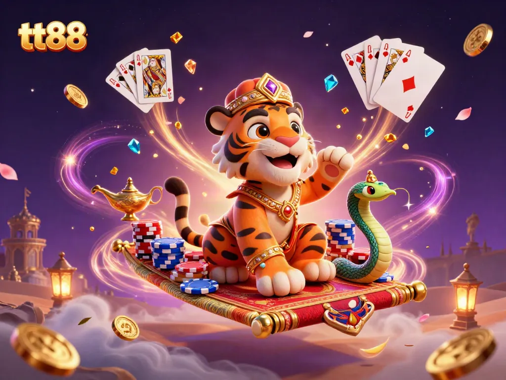 Experience thrilling wins at tt88 with the vibrant 3D casino scene filled with fun gaming elements.