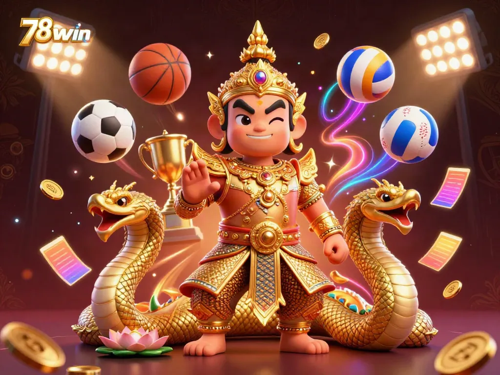 Engage with exciting sports betting action at 78win featuring vibrant 3D characters and dynamic game elements.