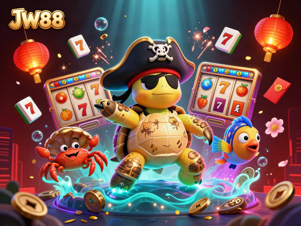 Experience thrilling action with JW88, featuring vibrant slot elements and enchanting sea creatures.