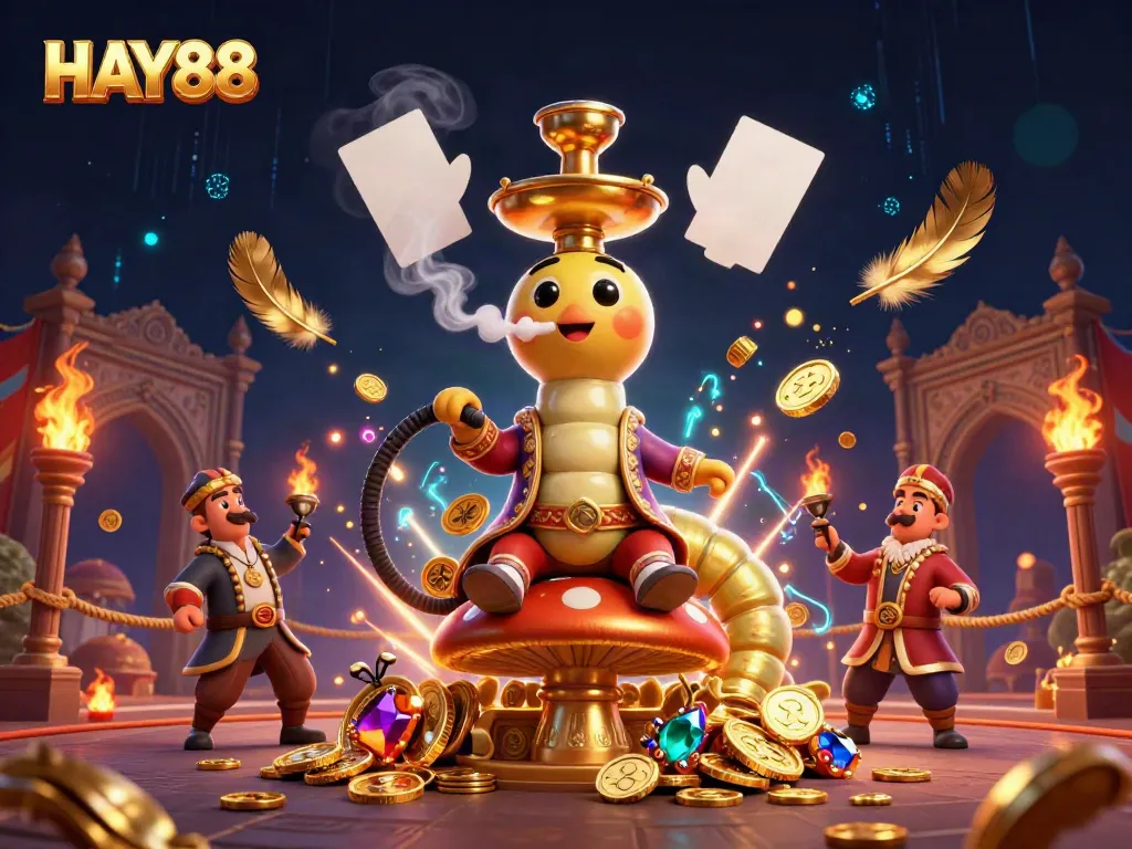 Experience thrilling gameplay with HAY88's vibrant casino illustration showcasing dynamic gaming elements.