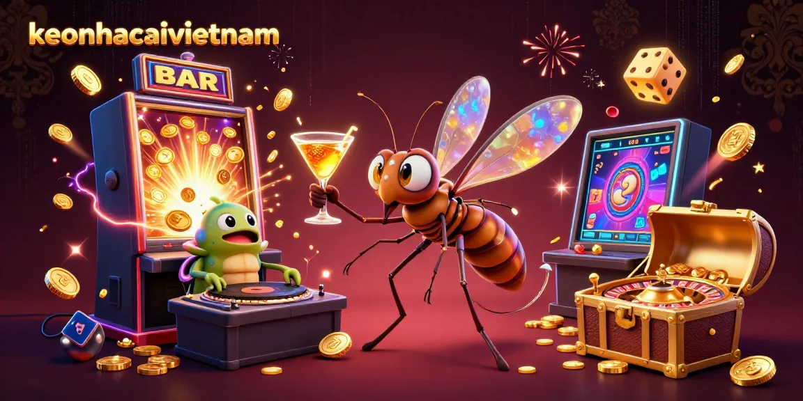 Experience the excitement of keonhacaivietnam with a dynamic casino scene featuring vibrant characters and elements.